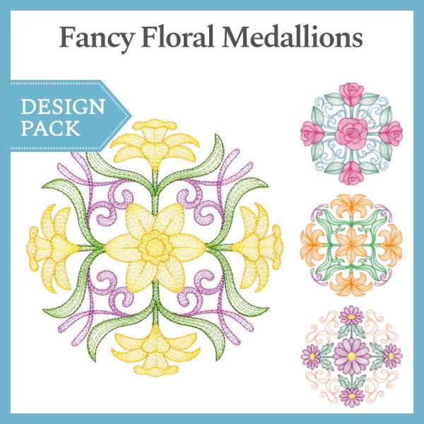 A Fancy Floral Medallions Design Pack - Image 4