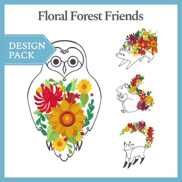 A Floral Forest Friends Design Pack - Image 4
