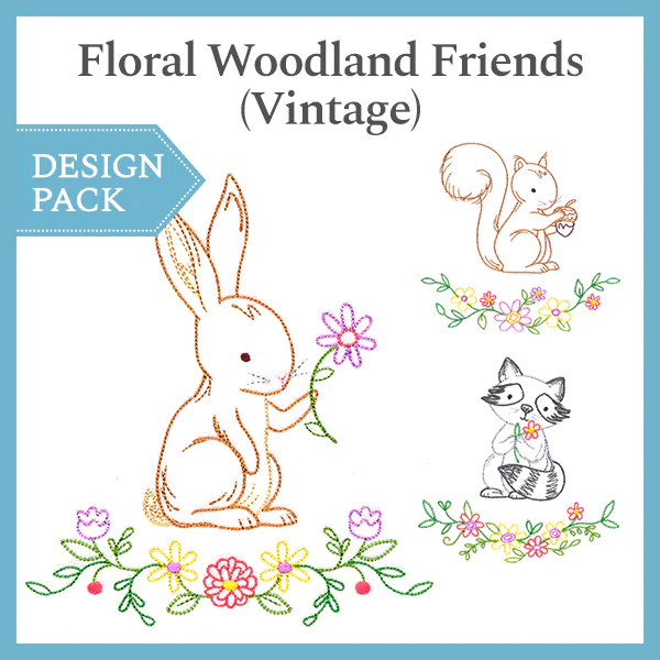A Floral Woodland Friends (Vintage) Design Pack - Image 3