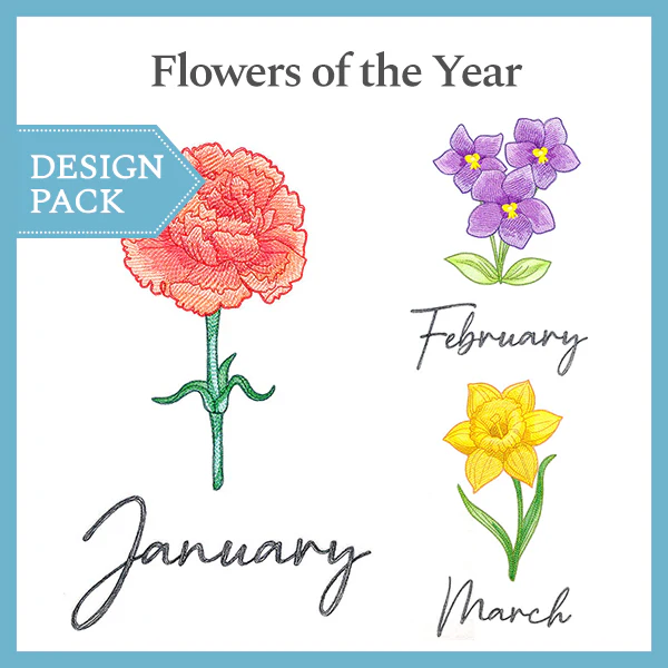 A Flowers of the Year Design Pack - Image 5