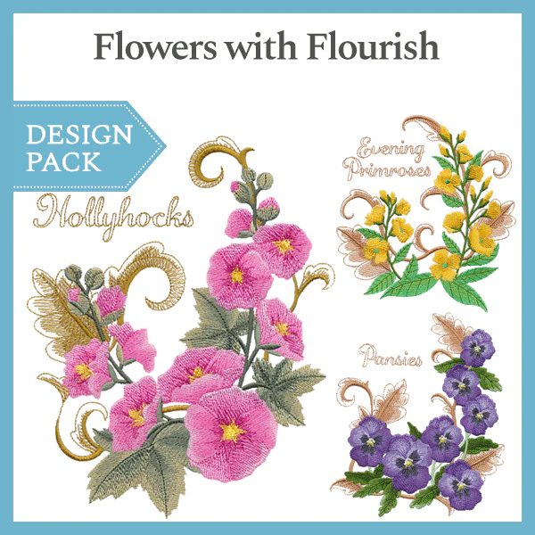 A Flowers with Flourish Design Pack - Image 3