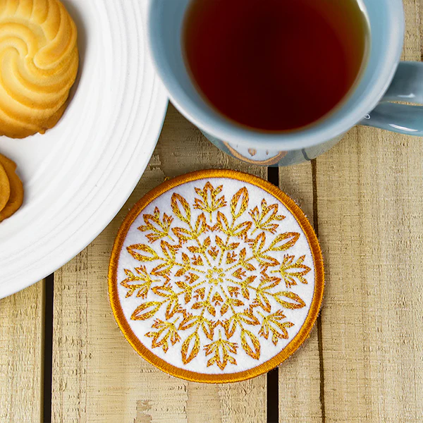 A Folk Flowers Coasters (In-the-Hoop) Design Pack - Image 21