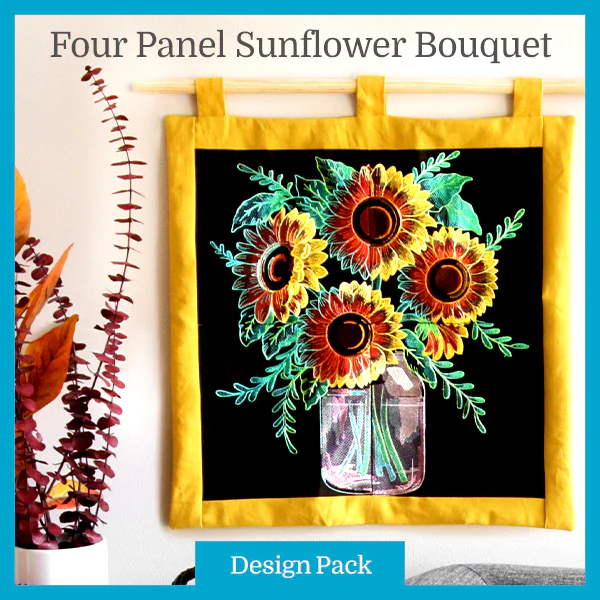 A Four Panel Sunflower Bouquet Design Pack - Image 9