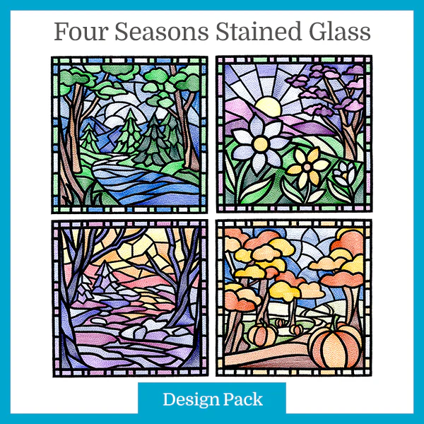 A Four Seasons Stained Glass Design Pack - Image 2