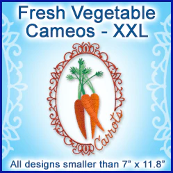 A Fresh Vegetable Cameos Design Pack