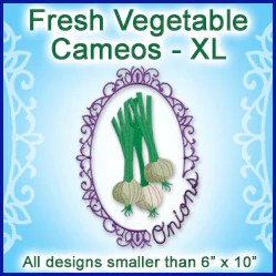 A Fresh Vegetable Cameos Design Pack - Image 2