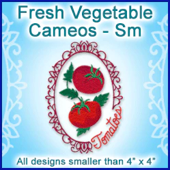 A Fresh Vegetable Cameos Design Pack - Image 5