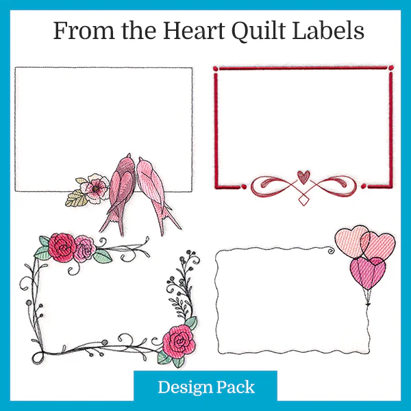 A From the Heart Quilt Labels Design Pack - Image 3