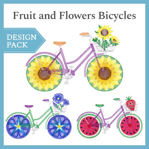 A Fruit and Flowers Bicycles (Design Pack) - Image 2