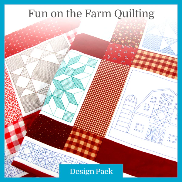 A Fun on the Farm Quilting (Double Run) (Trapunto) Design Pack - Image 4