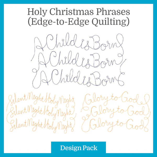 A Holy Christmas Phrases (Edge-to-Edge Quilting) Design Pack - Image 10