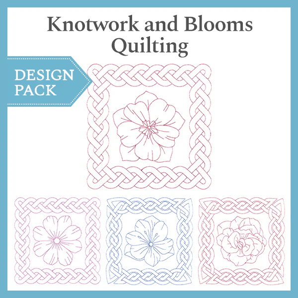 A Knotwork and Blooms Quilting Design Pack - Image 2