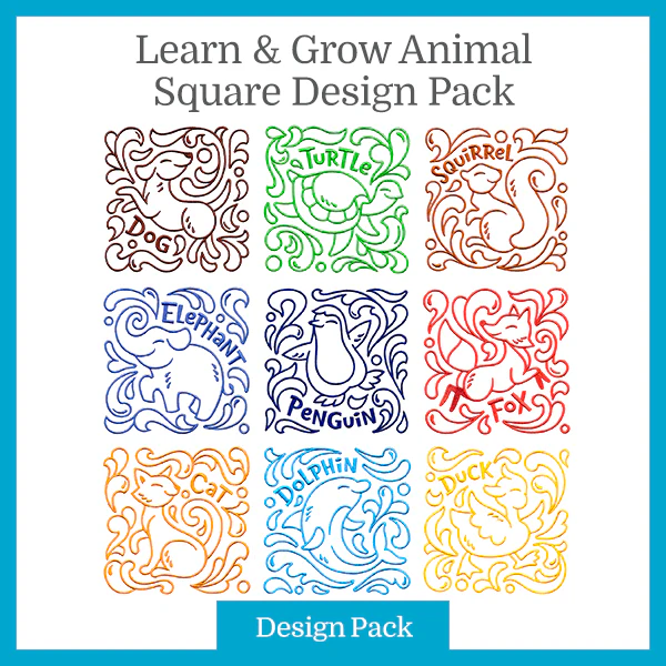 A Learn & Grow Animal Square Design Pack - Image 13