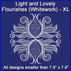 A Light and Lovely Flourishes (Whitework) Design Pack