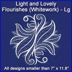 A Light and Lovely Flourishes (Whitework) Design Pack - Image 2