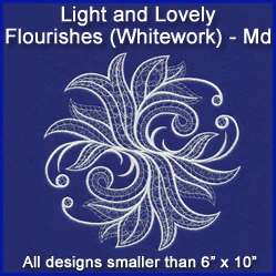 A Light and Lovely Flourishes (Whitework) Design Pack - Image 3