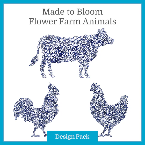 A Made to Bloom Flower Farm Animals Design Pack - Image 3