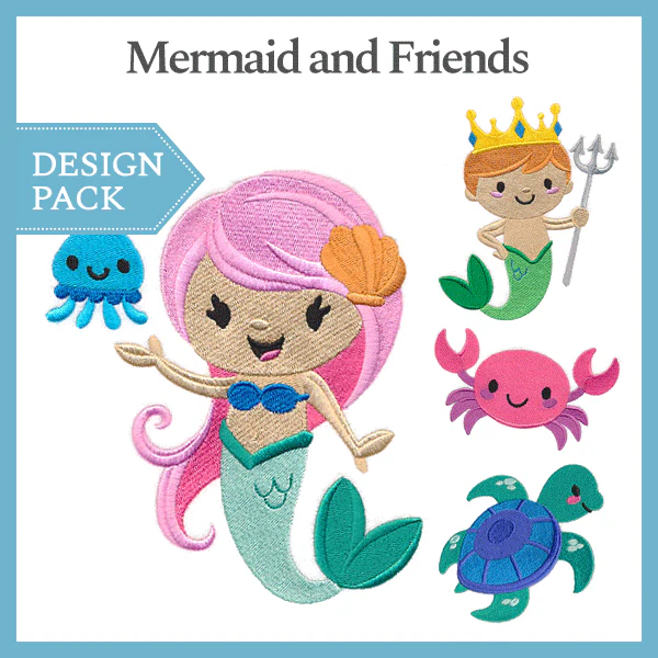 A Mermaid and Friends Design Pack - Image 3