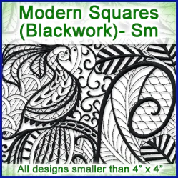 A Modern Blackwork Squares Design Pack - Image 5
