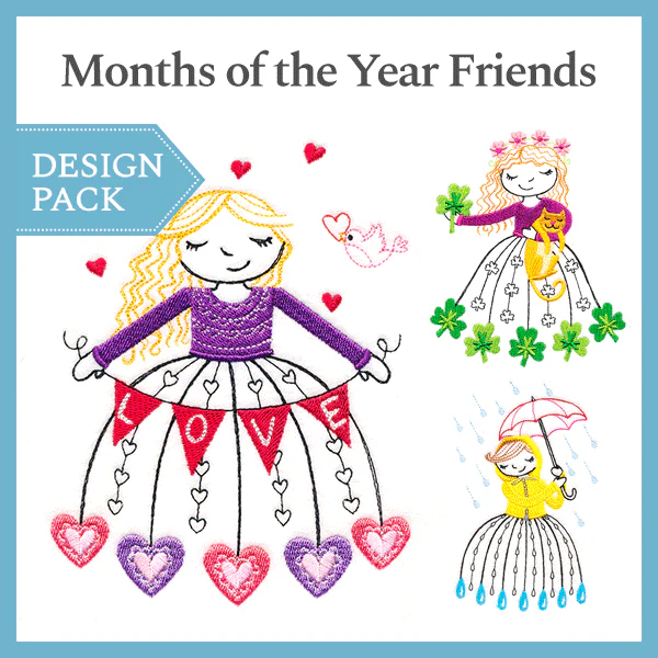 A Months of the Year Friends Design Pack - Image 3