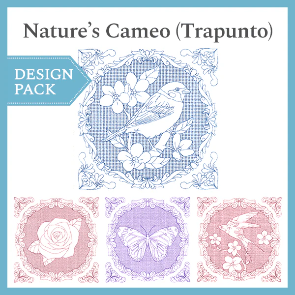 A Nature's Cameo (Trapunto) Design Pack - Image 2