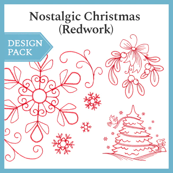 A Nostalgic Christmas (Redwork) Design Pack - Image 3