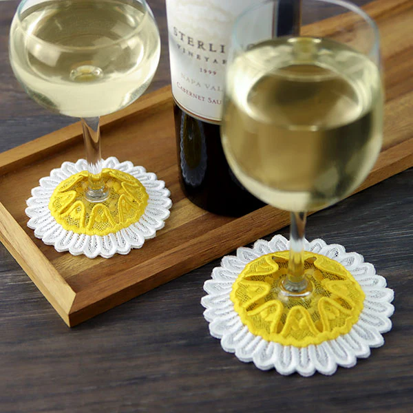A Party Time Wine Glass Coasters (Lace) Design Pack - Image 5