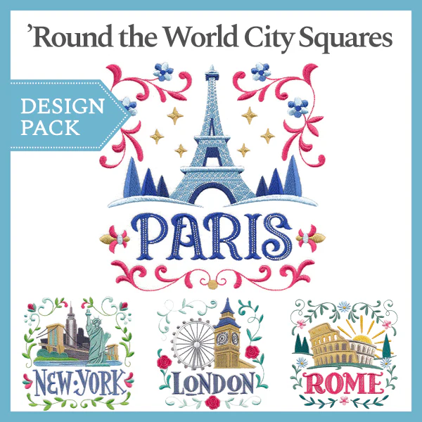 A 'Round the World City Squares Design Pack - Image 4