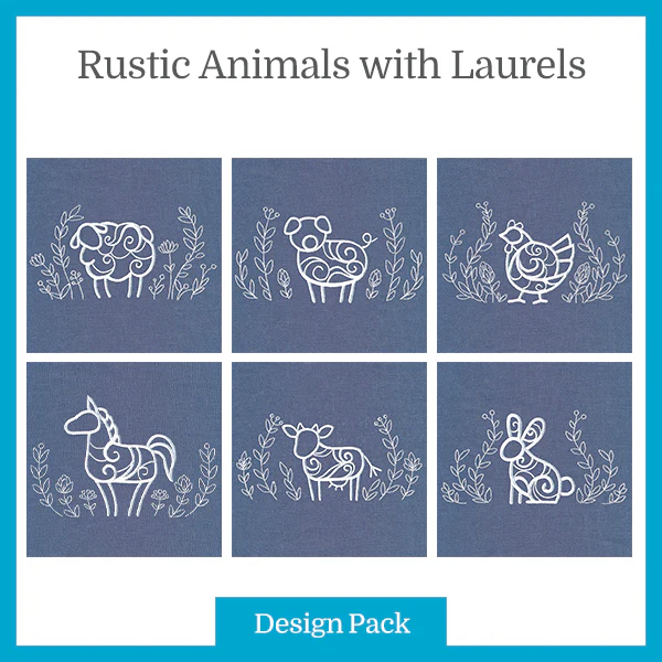 A Rustic Animals with Laurels Design Pack - Image 4