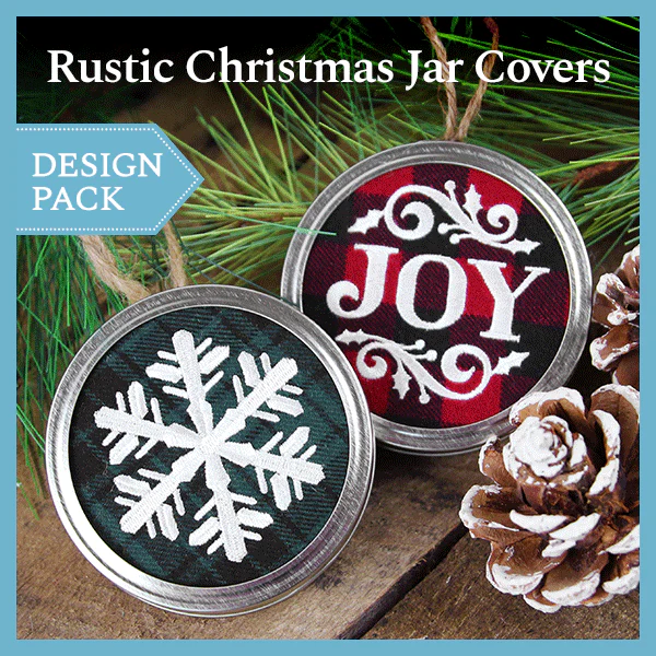 A Rustic Christmas Jar Covers Design Pack - Image 2