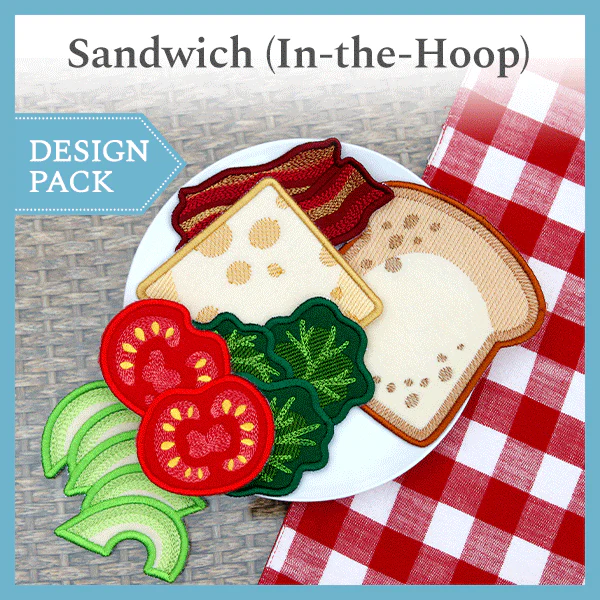 A Sandwich (In-the-Hoop) Design Pack - Image 3