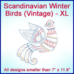A Scandinavian Winter Birds (Vintage) Design Pack - Image 2