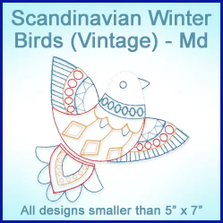 A Scandinavian Winter Birds (Vintage) Design Pack - Image 4