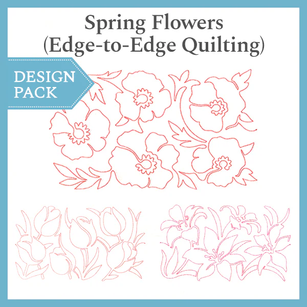 A Spring Flowers (Edge-to-Edge Quilting) Design Pack - Image 2