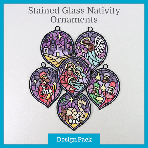 A Stained Glass Nativity Ornament Design Pack -  Lg - Image 3