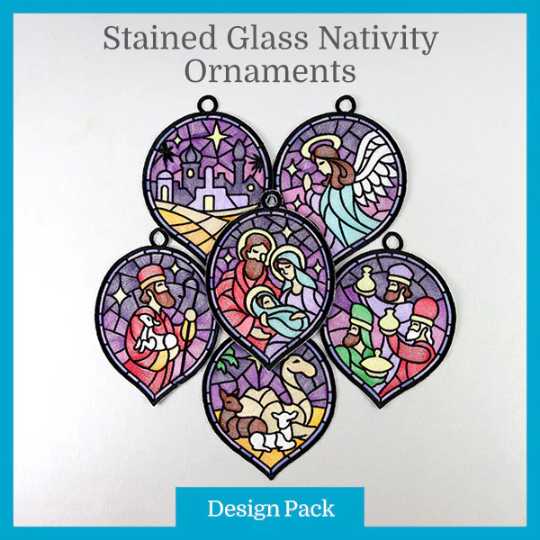 A Stained Glass Nativity Ornament Design Pack -  Lg - Image 5