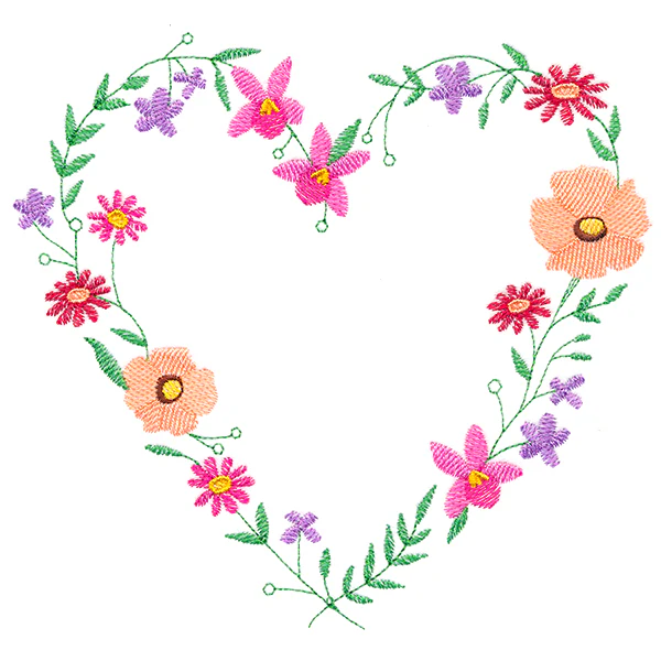 A Stitch of Blooms Heart Wreath - Image 5
