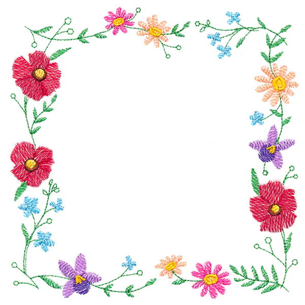 A Stitch of Blooms Square Wreath - Image 5