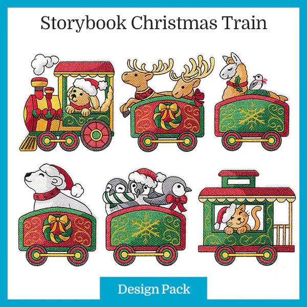 A Storybook Christmas Train Design Pack - Image 3