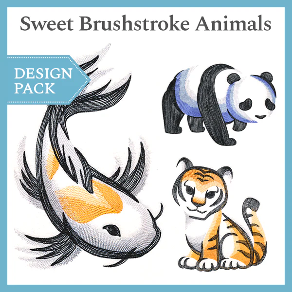 A Sweet Brushstroke Animals Design Pack - Image 4