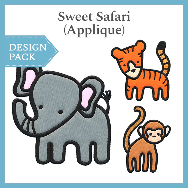 A Sweet Safari (Applique) Design Pack - Image 2