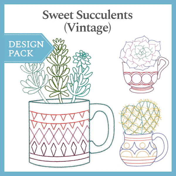 A Sweet Succulents (Vintage) Design Pack - Image 5