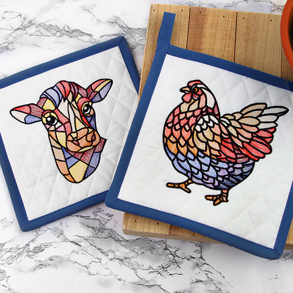 A Touch of Modern Stained Glass Chicken - Image 2