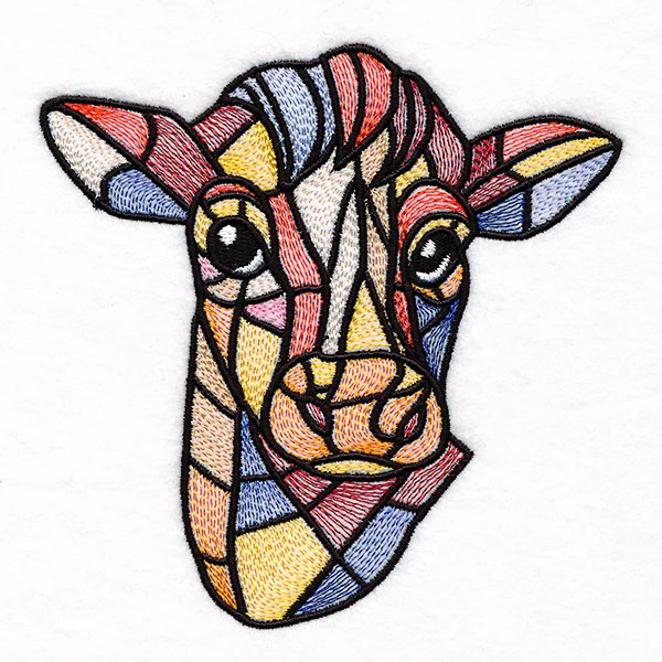 A Touch of Modern Stained Glass Cow - Image 7