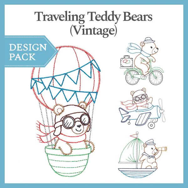 A Traveling Teddy Bears (Vintage) Design Pack - Image 2