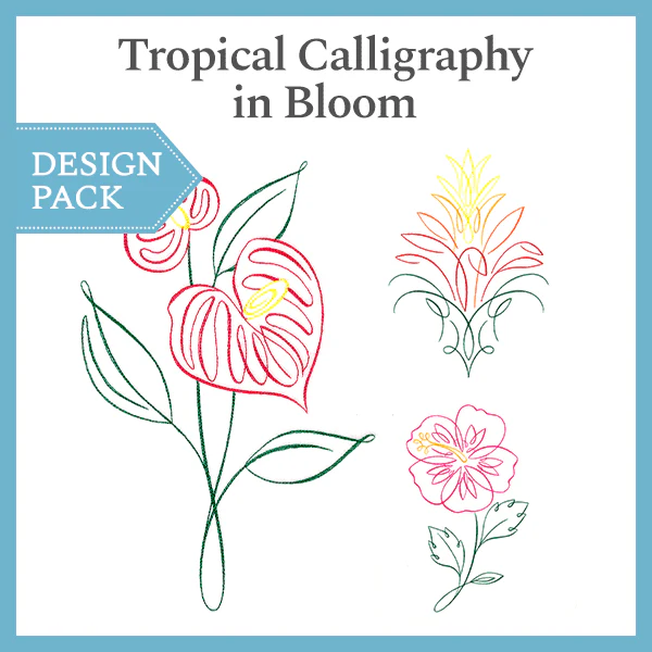A Tropical Calligraphy in Bloom Design Pack - Image 4