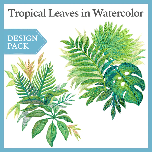 A Tropical Leaves in Watercolor Design Pack - Image 2