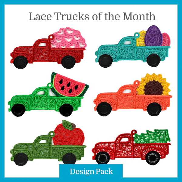 A Trucks of the Month Ornaments (Lace) Design Pack - Image 4