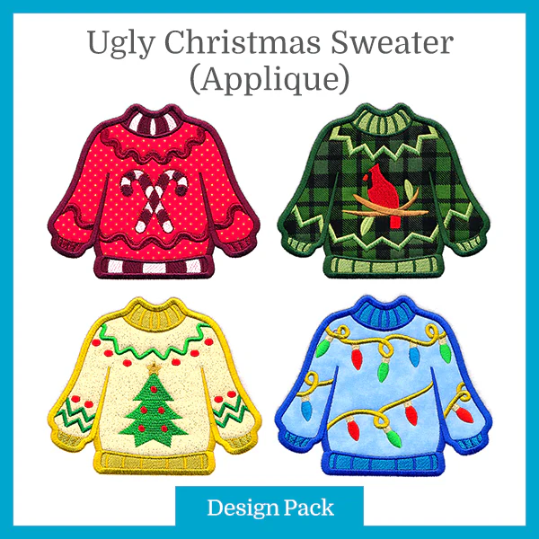 A Ugly Christmas Sweater (Applique) Design Pack - Image 2
