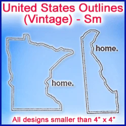 A United States Outlines (Vintage) Design Pack - Image 5
